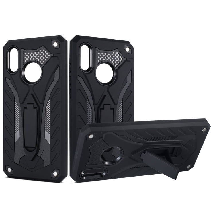 Shockproof TPU + PC Protective Case with Holder For Huawei P Smart (2019)