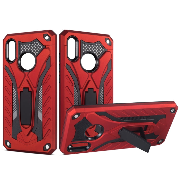 Shockproof TPU + PC Protective Case with Holder For Huawei P Smart (2019)