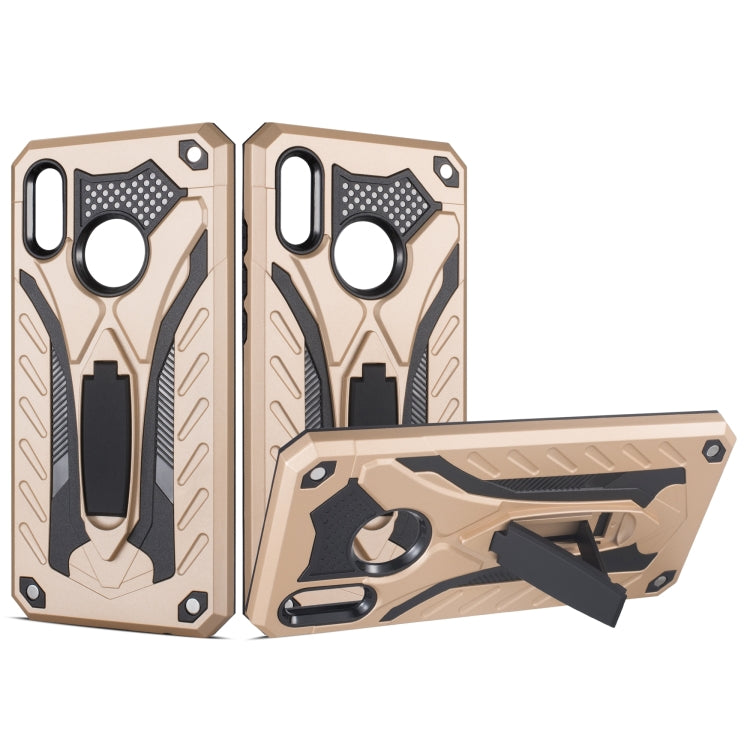 Shockproof TPU + PC Protective Case with Holder For Huawei P Smart (2019)