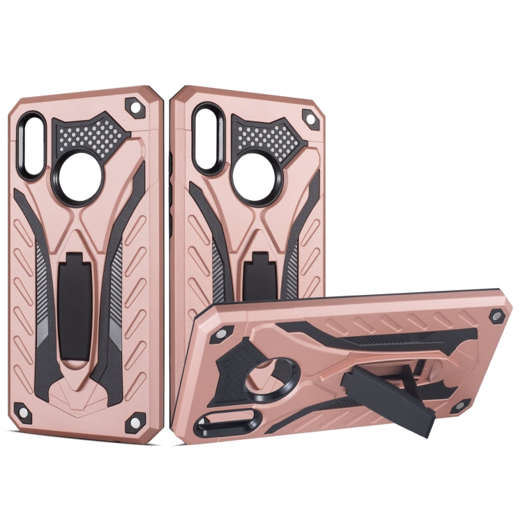 Shockproof TPU + PC Protective Case with Holder For Huawei P Smart (2019)