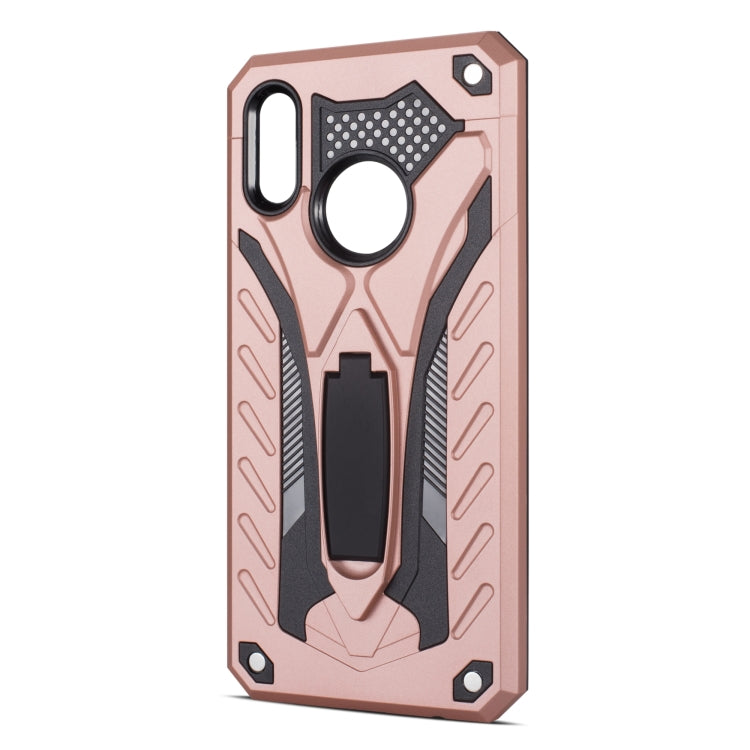 Shockproof TPU + PC Protective Case with Holder For Huawei P Smart (2019)
