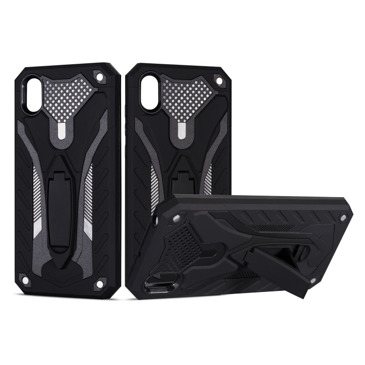 Shockproof TPU + PC Protective Case with Holder For Huawei Y5 (2019)
