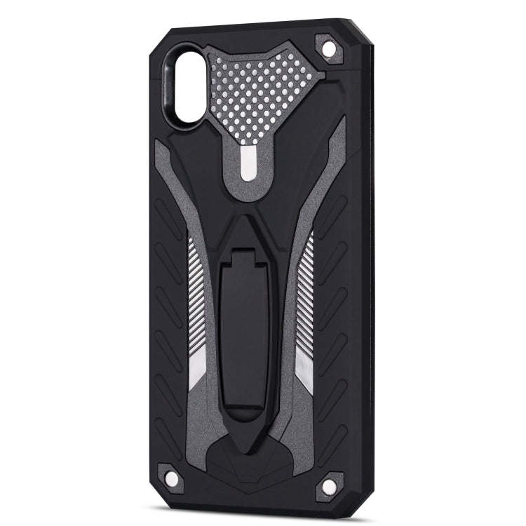 Shockproof TPU + PC Protective Case with Holder For Huawei Y5 (2019)