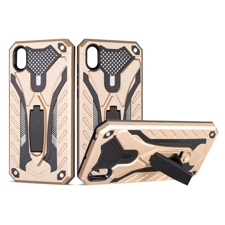 Shockproof TPU + PC Protective Case with Holder For Huawei Y5 (2019)