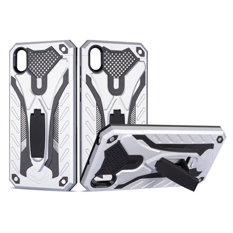 Shockproof TPU + PC Protective Case with Holder For Huawei Y5 (2019)