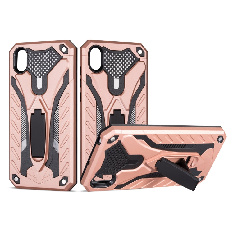 Shockproof TPU + PC Protective Case with Holder For Huawei Y5 (2019)