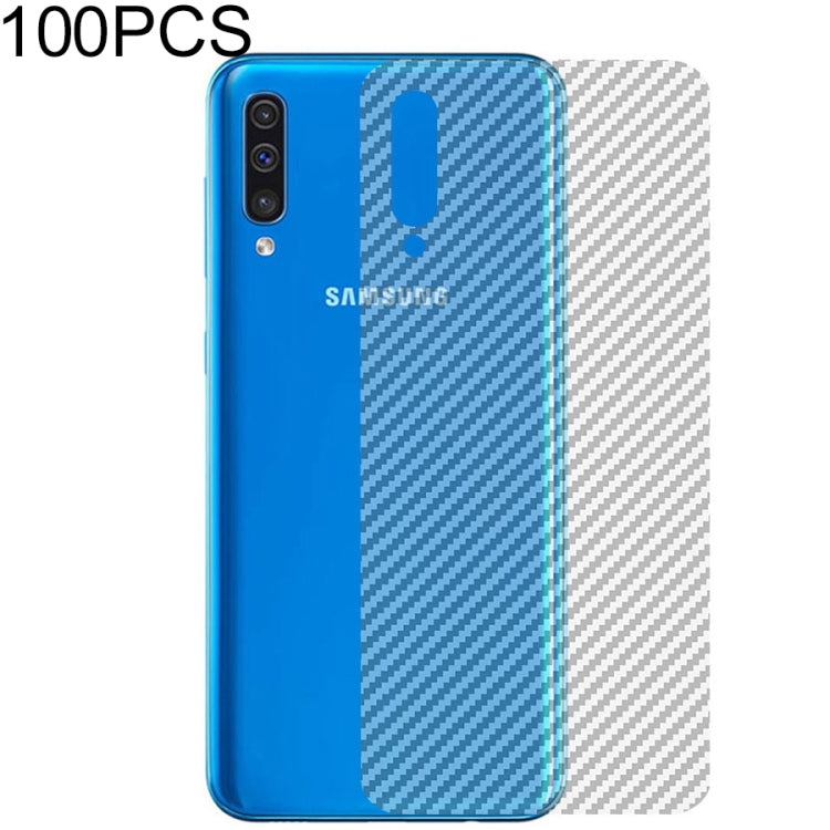 100 PCS Carbon Fiber Material Skin Sticker Back Protective Film For Galaxy J4 (2018)