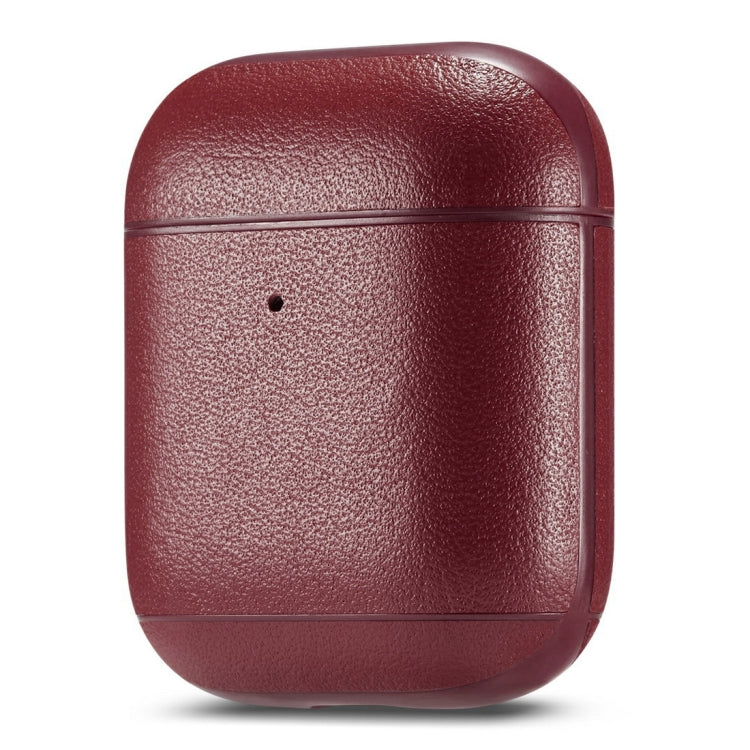 Genuine Leather Earphone Protective Case for Apple AirPods 1 / 2