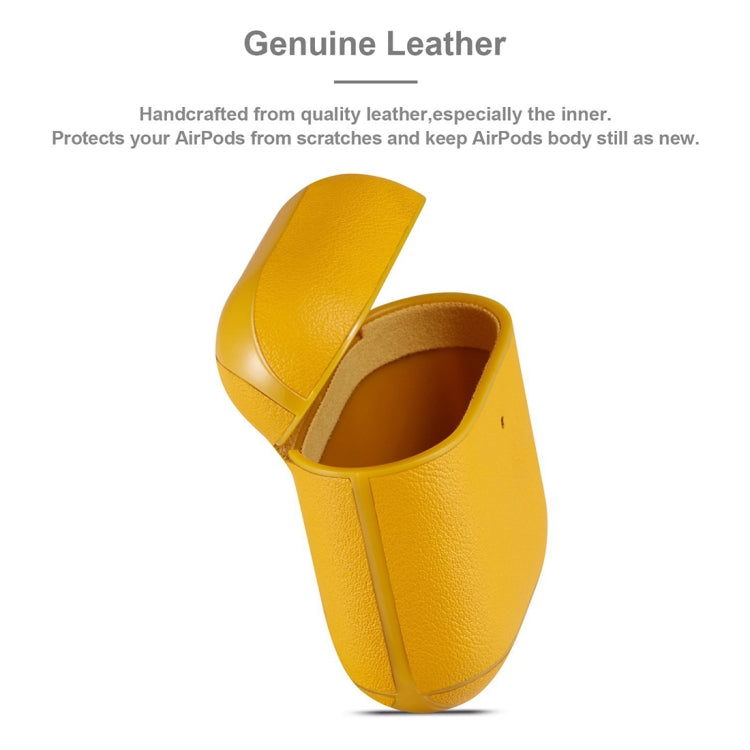 Genuine Leather Earphone Protective Case for Apple AirPods 1 / 2