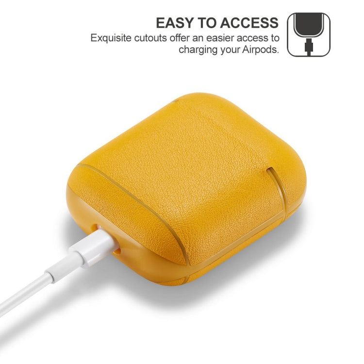 Genuine Leather Earphone Protective Case for Apple AirPods 1 / 2
