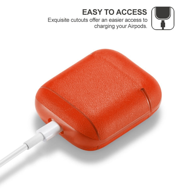Genuine Leather Earphone Protective Case for Apple AirPods 1 / 2