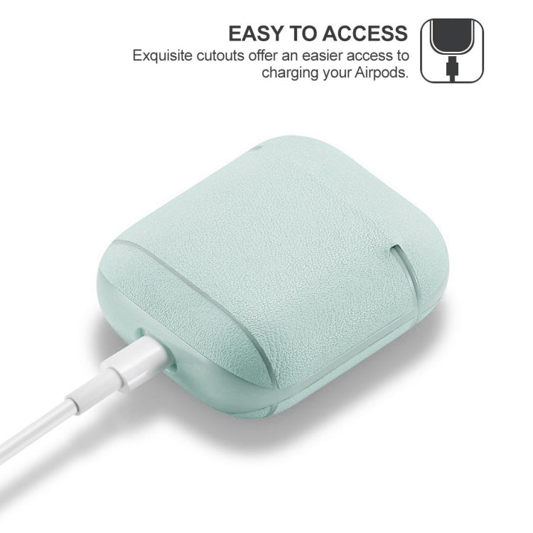 Genuine Leather Earphone Protective Case for Apple AirPods 1 / 2