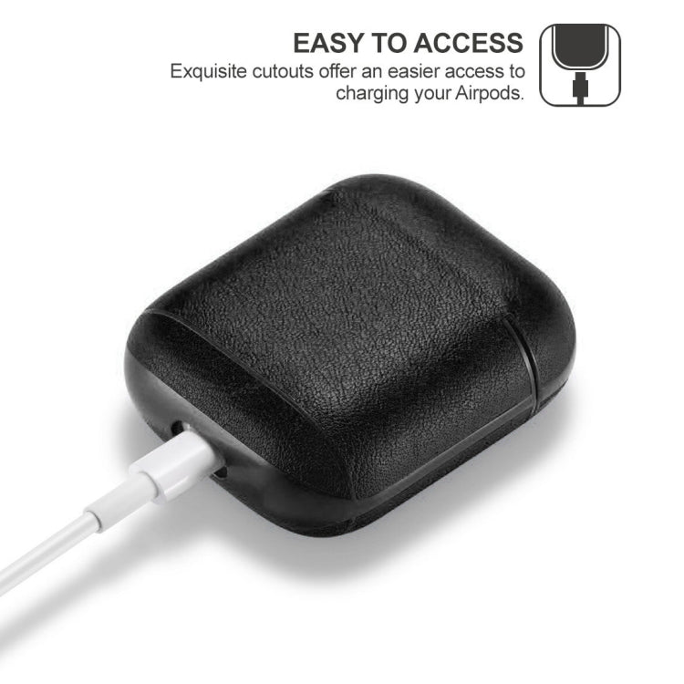 Genuine Leather Earphone Protective Case for Apple AirPods 1 / 2