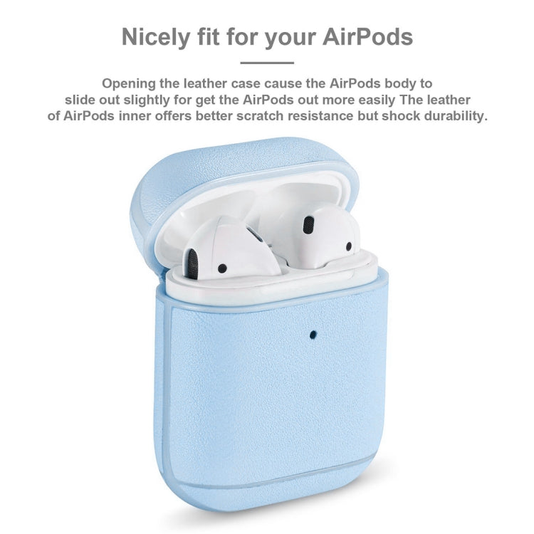 Genuine Leather Earphone Protective Case for Apple AirPods 1 / 2