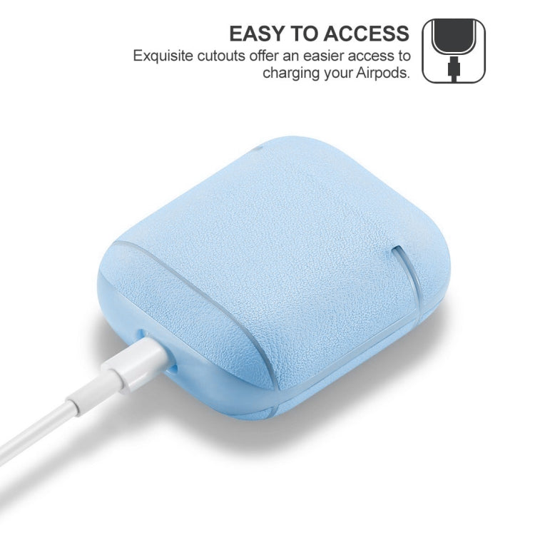 Genuine Leather Earphone Protective Case for Apple AirPods 1 / 2