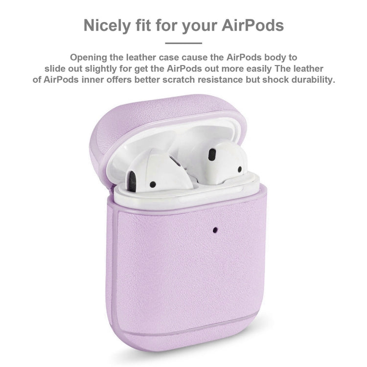 Genuine Leather Earphone Protective Case for Apple AirPods 1 / 2