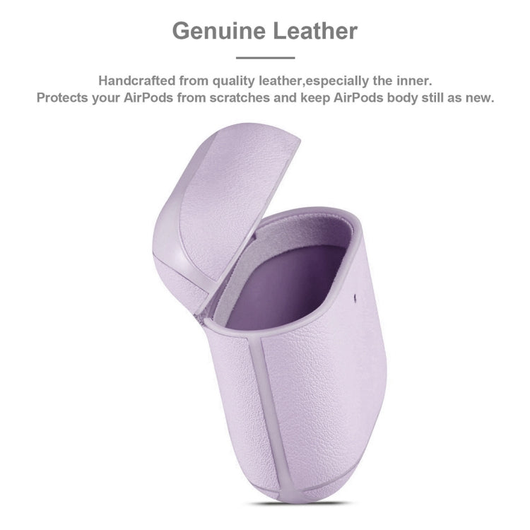 Genuine Leather Earphone Protective Case for Apple AirPods 1 / 2