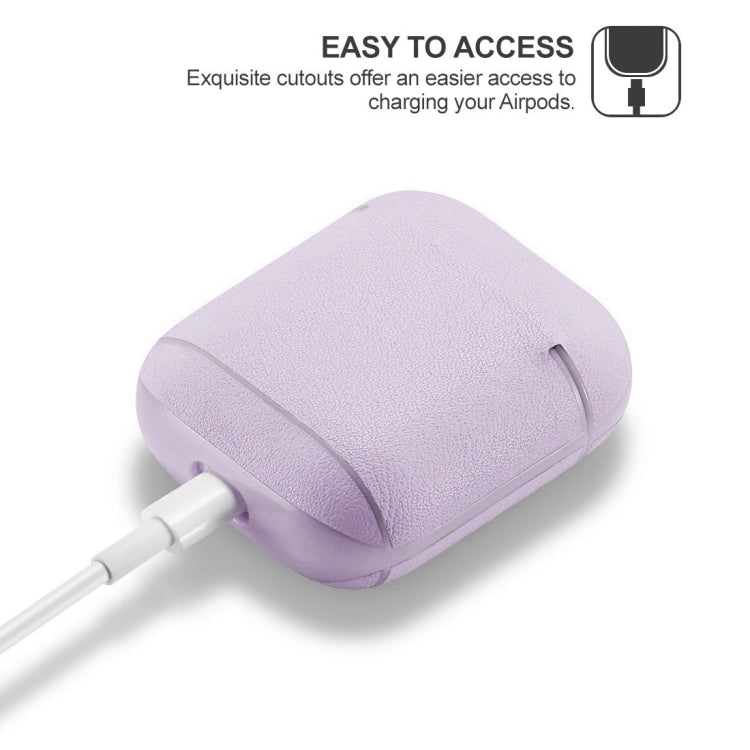 Genuine Leather Earphone Protective Case for Apple AirPods 1 / 2