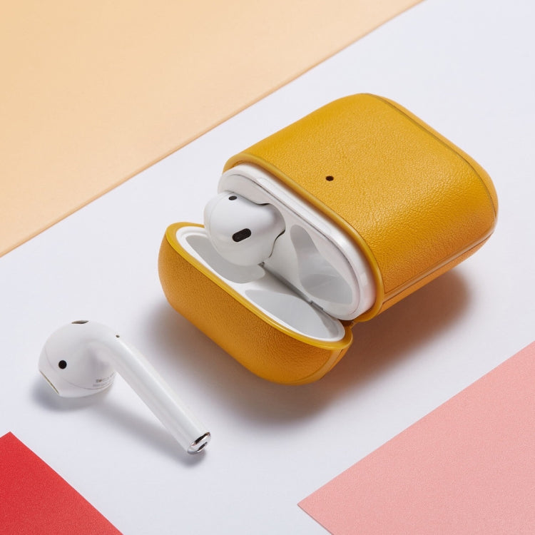 Genuine Leather Earphone Protective Case for Apple AirPods 1 / 2