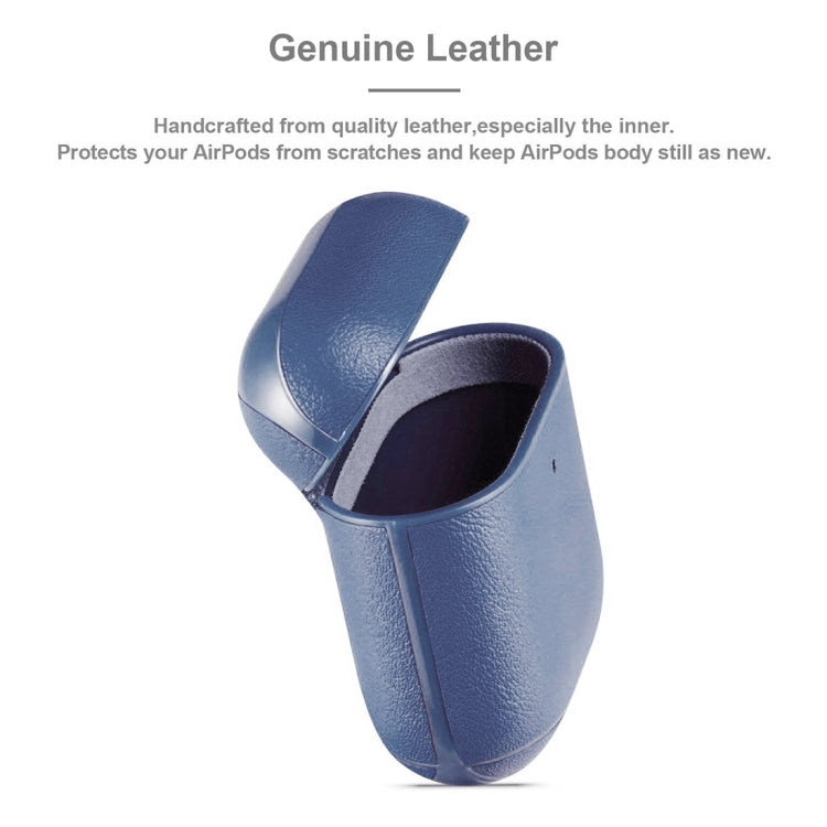 Genuine Leather Earphone Protective Case for Apple AirPods 1 / 2