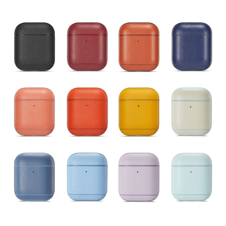 Genuine Leather Earphone Protective Case for Apple AirPods 1 / 2
