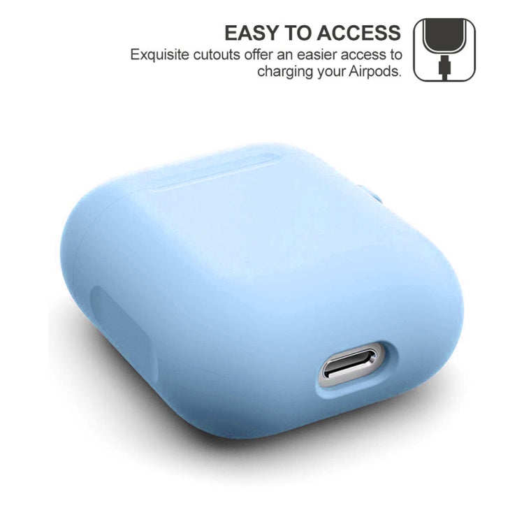 Split Thick Silicone Earphone Protective Case for Apple AirPods, with Hook