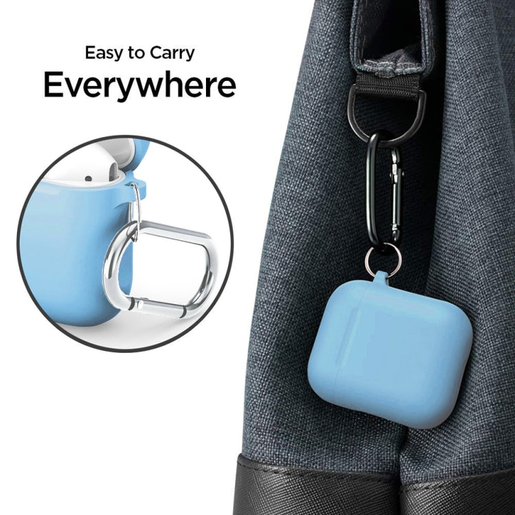 Split Thick Silicone Earphone Protective Case for Apple AirPods, with Hook
