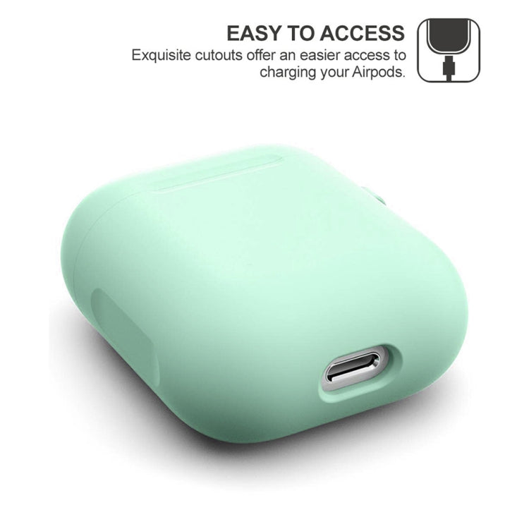Split Thick Silicone Earphone Protective Case for Apple AirPods, with Hook