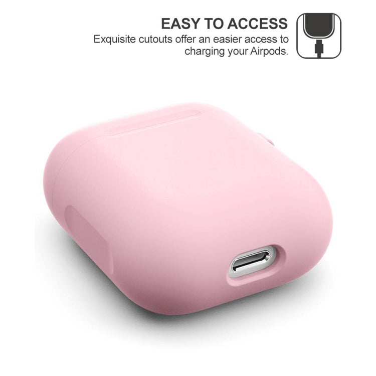 Split Thick Silicone Earphone Protective Case for Apple AirPods, with Hook