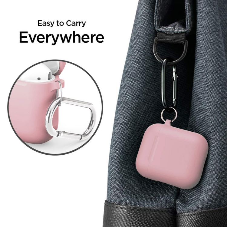 Split Thick Silicone Earphone Protective Case for Apple AirPods, with Hook