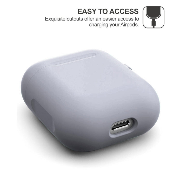 Split Thick Silicone Earphone Protective Case for Apple AirPods, with Hook