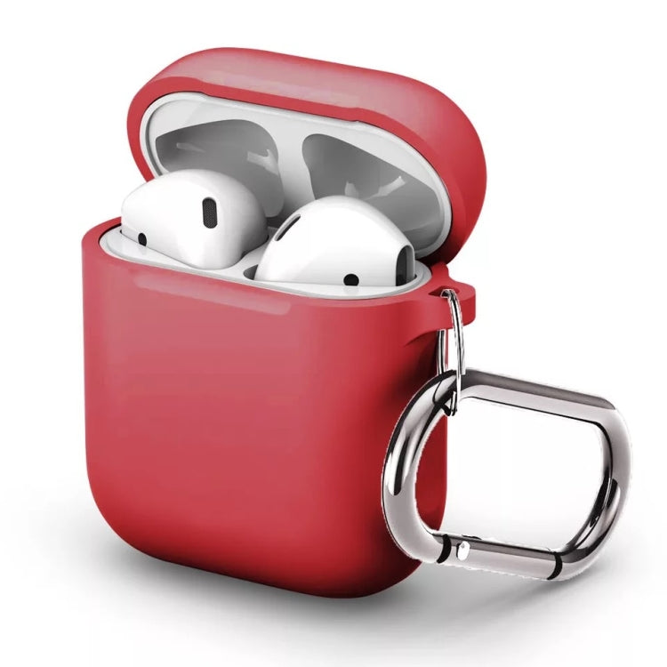 Split Thick Silicone Earphone Protective Case for Apple AirPods, with Hook