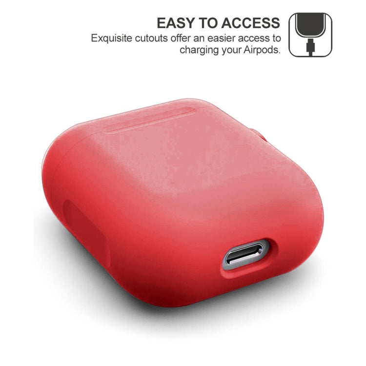 Split Thick Silicone Earphone Protective Case for Apple AirPods, with Hook