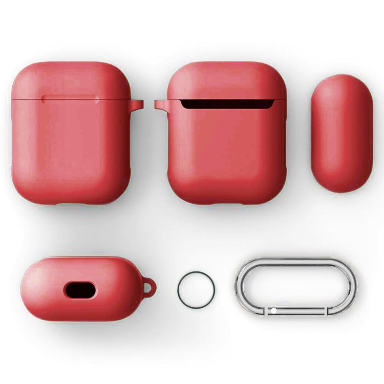 Split Thick Silicone Earphone Protective Case for Apple AirPods, with Hook