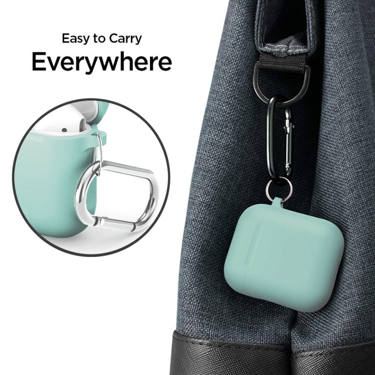 Split Thick Silicone Earphone Protective Case for Apple AirPods, with Hook