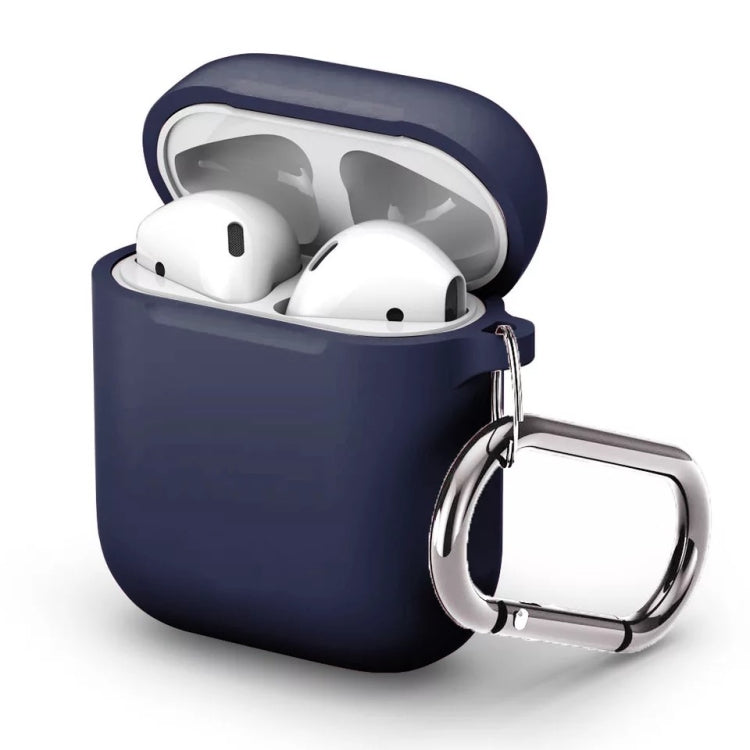 Split Thick Silicone Earphone Protective Case for Apple AirPods, with Hook