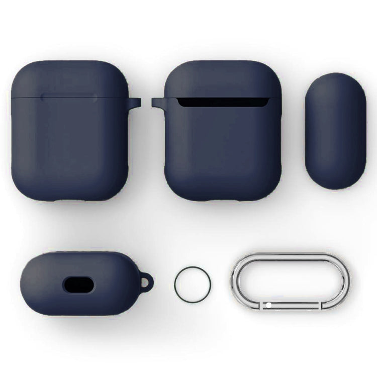 Split Thick Silicone Earphone Protective Case for Apple AirPods, with Hook