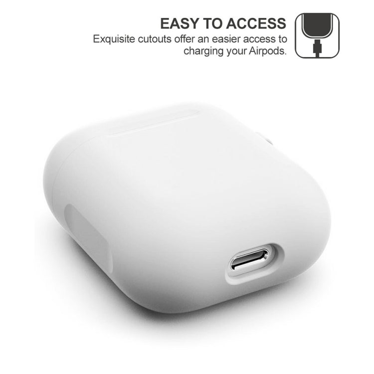 Split Thick Silicone Earphone Protective Case for Apple AirPods, with Hook