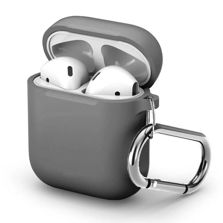 Split Thick Silicone Earphone Protective Case for Apple AirPods, with Hook