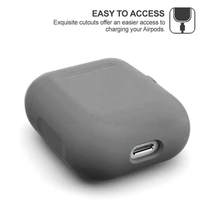 Split Thick Silicone Earphone Protective Case for Apple AirPods, with Hook