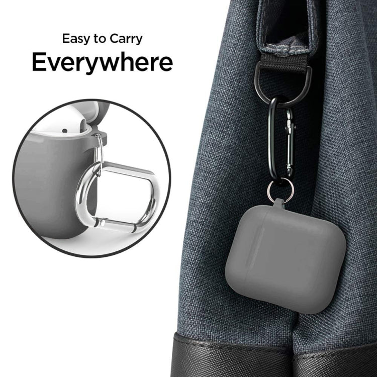Split Thick Silicone Earphone Protective Case for Apple AirPods, with Hook
