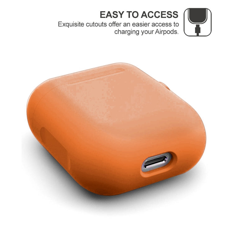 Split Thick Silicone Earphone Protective Case for Apple AirPods, with Hook