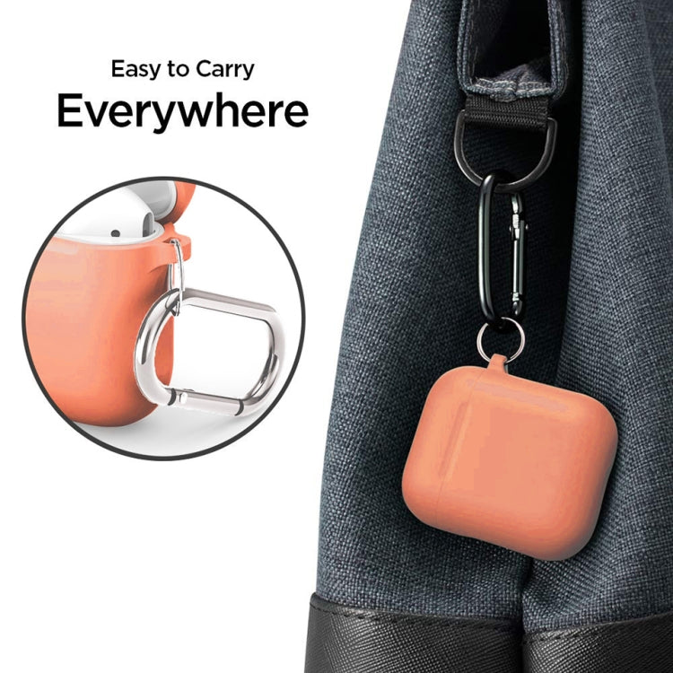 Split Thick Silicone Earphone Protective Case for Apple AirPods, with Hook
