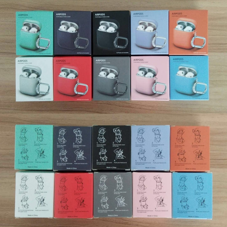 Split Thick Silicone Earphone Protective Case for Apple AirPods, with Hook