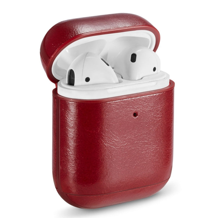 Genuine Leather Crazy Horse Texture Earphone Protective Case for Apple AirPods