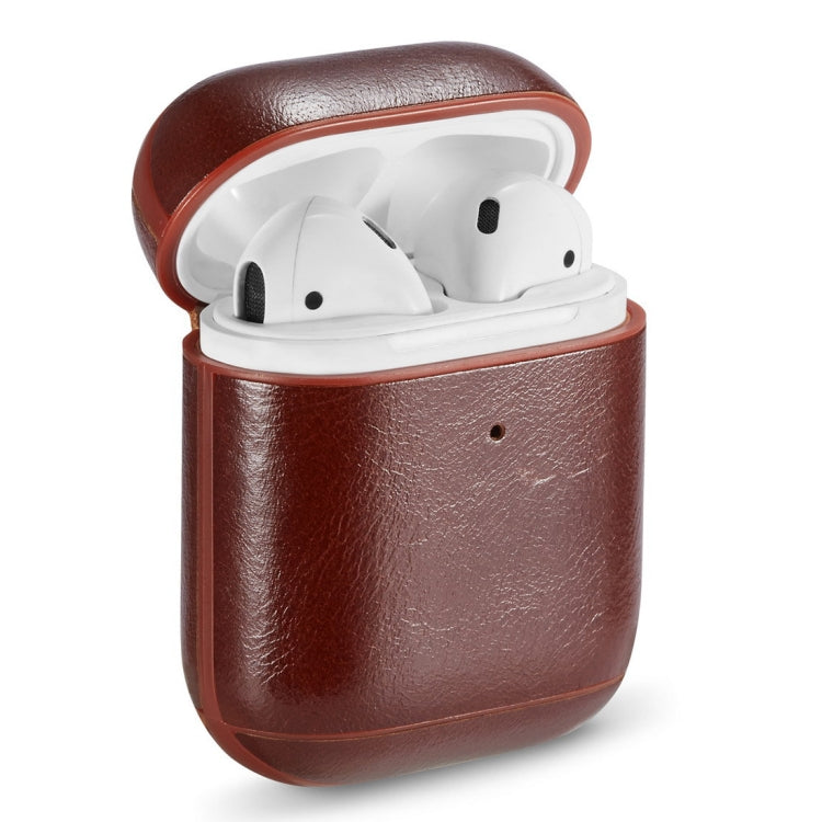 Genuine Leather Crazy Horse Texture Earphone Protective Case for Apple AirPods