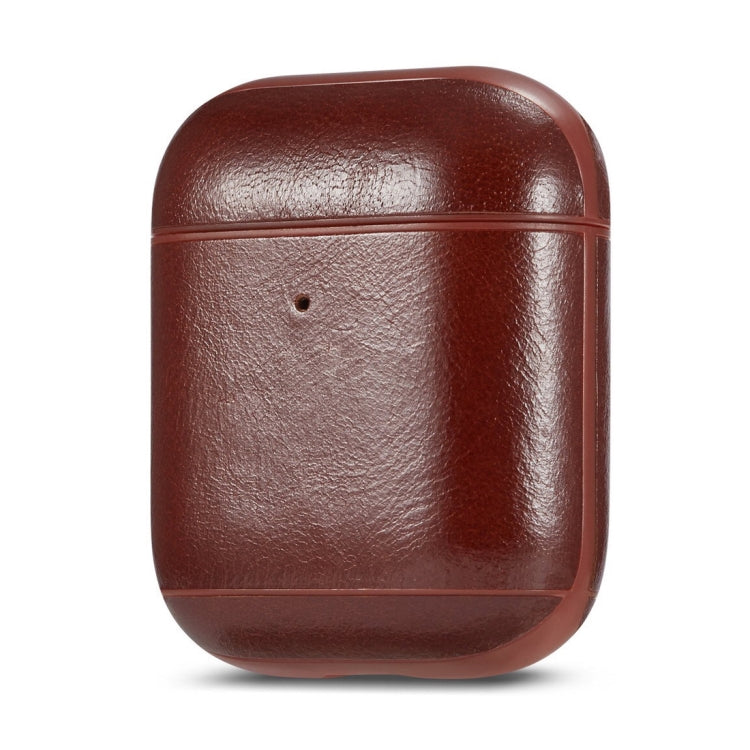 Genuine Leather Crazy Horse Texture Earphone Protective Case for Apple AirPods