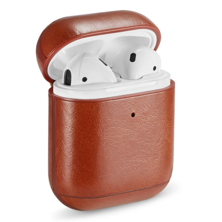 Genuine Leather Crazy Horse Texture Earphone Protective Case for Apple AirPods