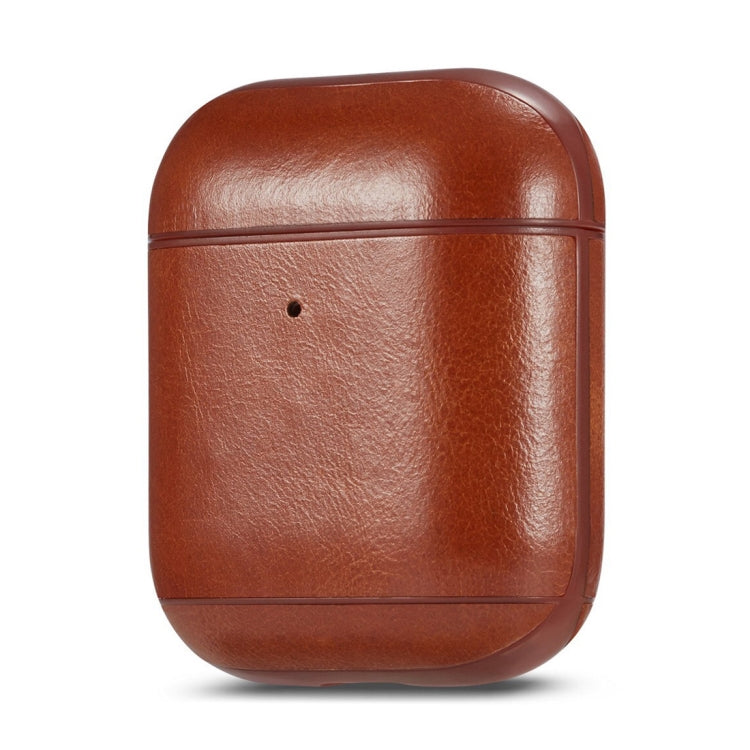 Genuine Leather Crazy Horse Texture Earphone Protective Case for Apple AirPods