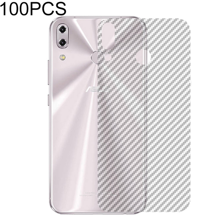 100 PCS Carbon Fiber Material Skin Sticker Back Protective Film For ASUS Zenfone 4 Max ZC554KL